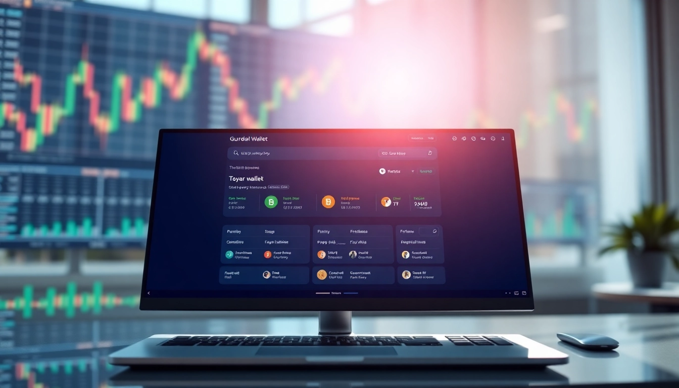 Interact with the guarda wallet showcasing its secure cryptocurrency management capabilities.